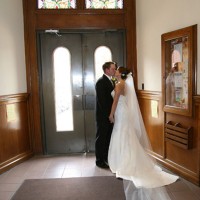 First kiss after the ceremony