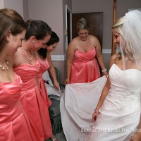 Bridesmaids admiring the Dress