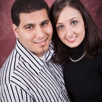 Studio engagement portrait